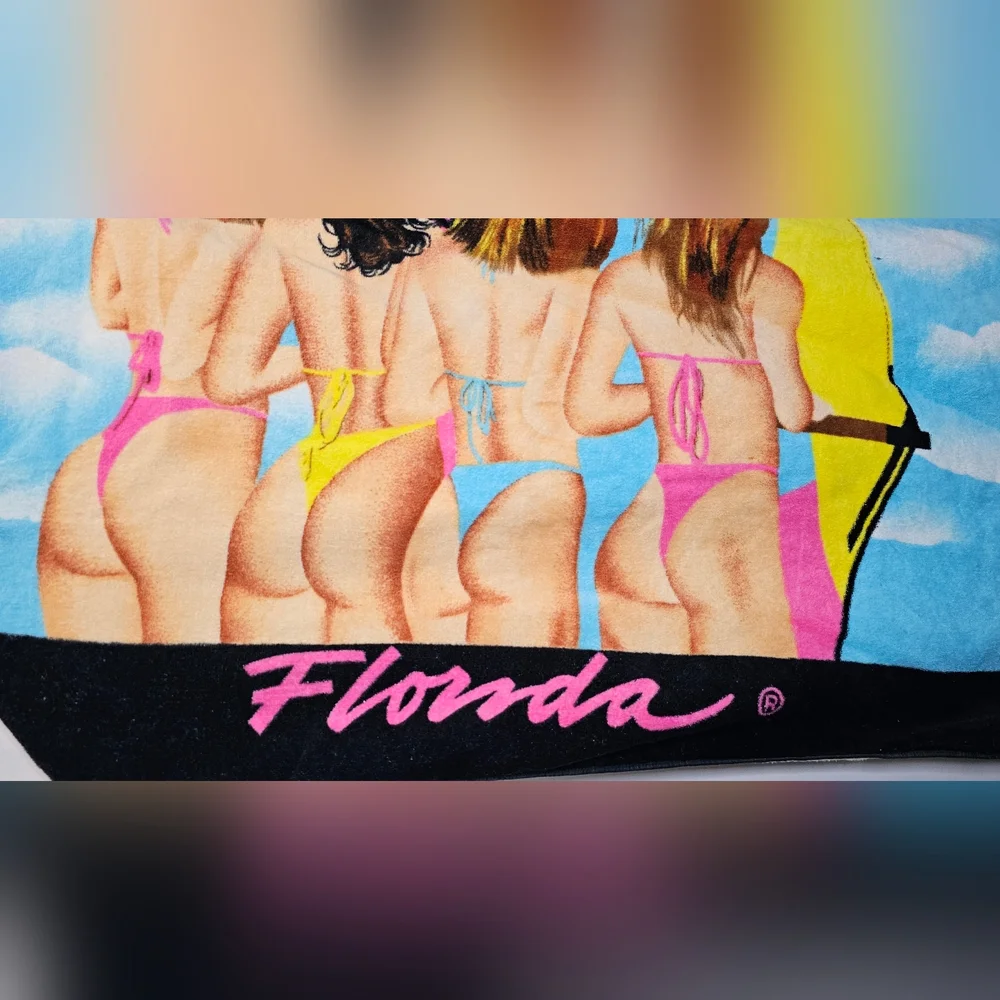 The Beach Collection Florida Towel 100% Cotton novelty Print